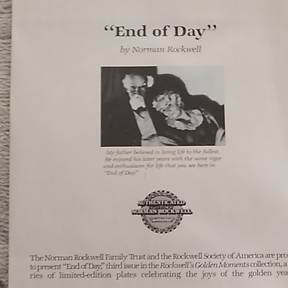 Norman Rockwell collector's plate by Knowles with certificate of authenticity - Picture 5 of 7